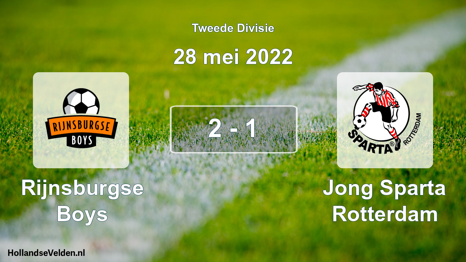 Gespeelde wedstrijd: Rijnsburgse Boys - Jong Sparta Rotterdam 2 - 1 (28 mei 2022)
