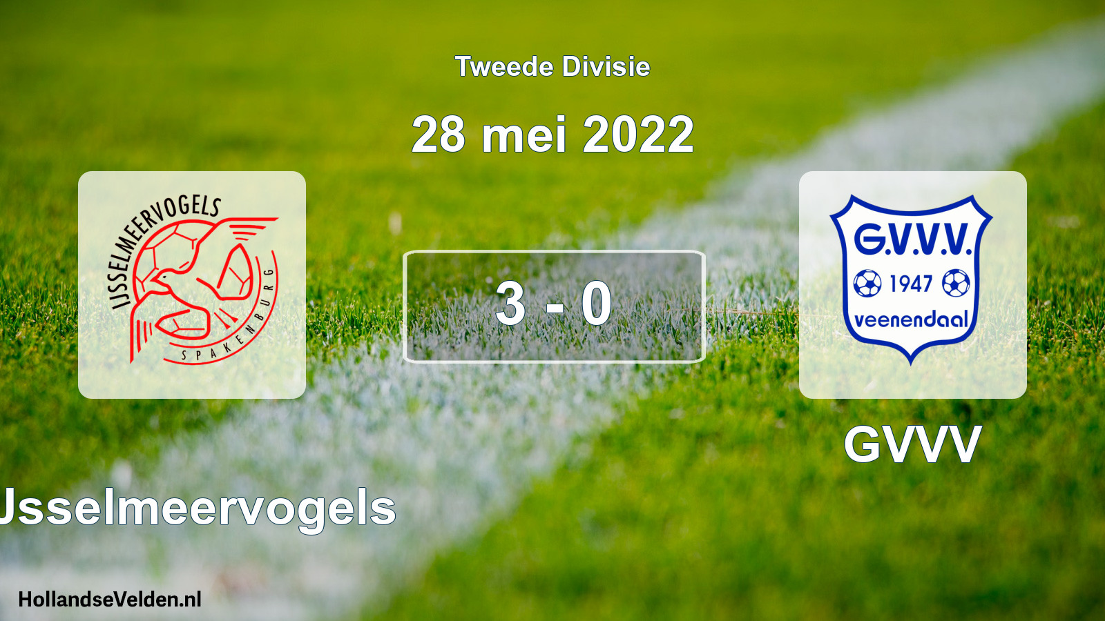 Gespeelde wedstrijd: IJsselmeervogels - GVVV 3 - 0 (28 mei 2022)