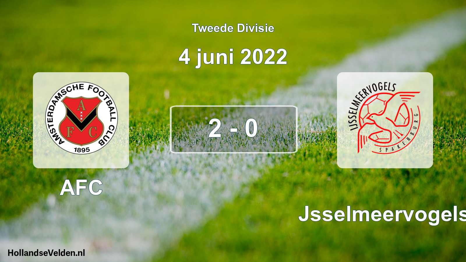 Gespeelde wedstrijd: AFC - IJsselmeervogels 2 - 0 (4 juni 2022)