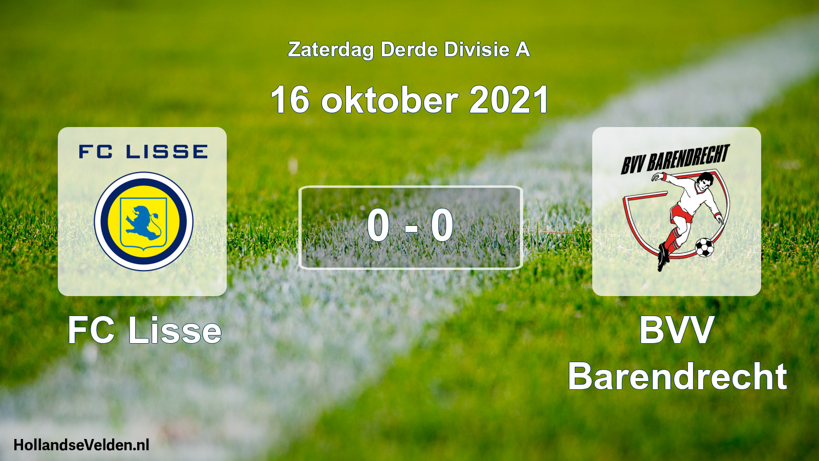 Gespeelde wedstrijd: FC Lisse - BVV Barendrecht 0 - 0 (16 oktober 2021)