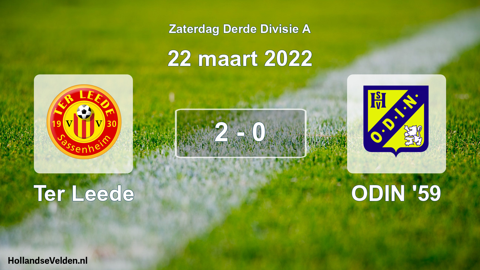 Gespeelde wedstrijd: Ter Leede - ODIN '59 2 - 0 (22 maart 2022)