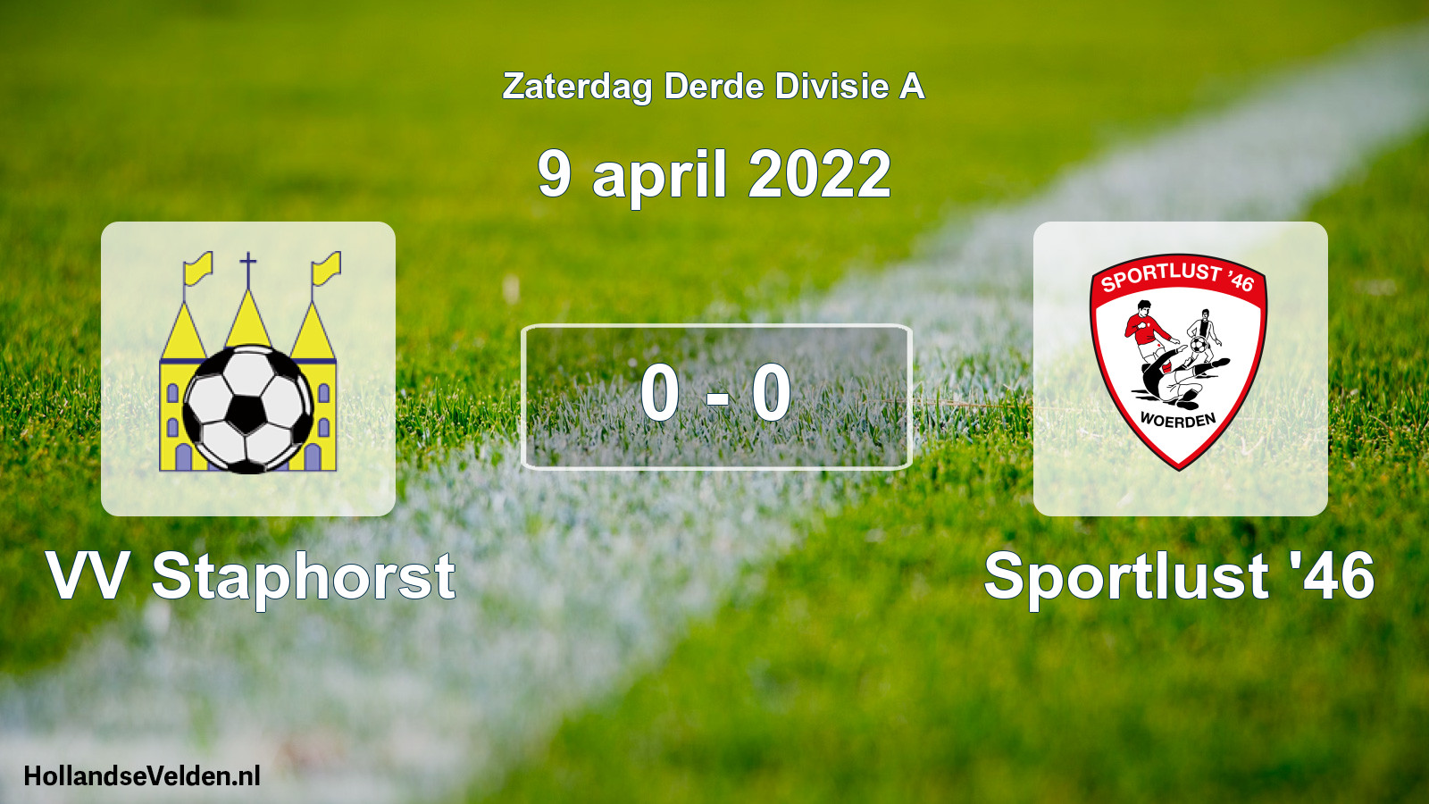 Gespeelde wedstrijd: VV Staphorst - Sportlust '46 0 - 0 (9 april 2022)