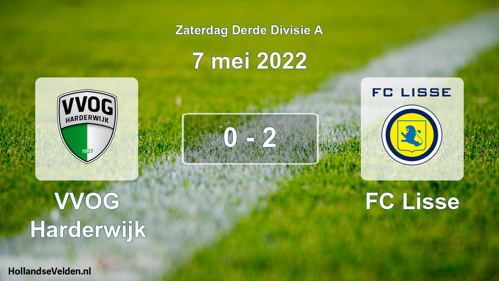 Gespeelde wedstrijd: VVOG Harderwijk - FC Lisse 0 - 2 (7 mei 2022)