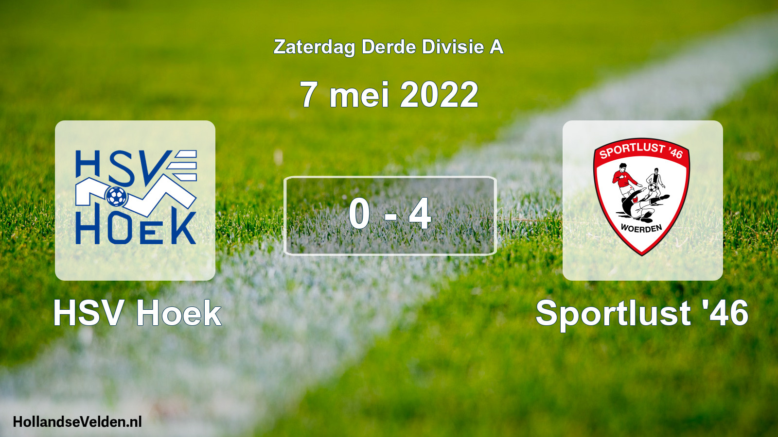 Gespeelde wedstrijd: HSV Hoek - Sportlust '46 0 - 4 (7 mei 2022)