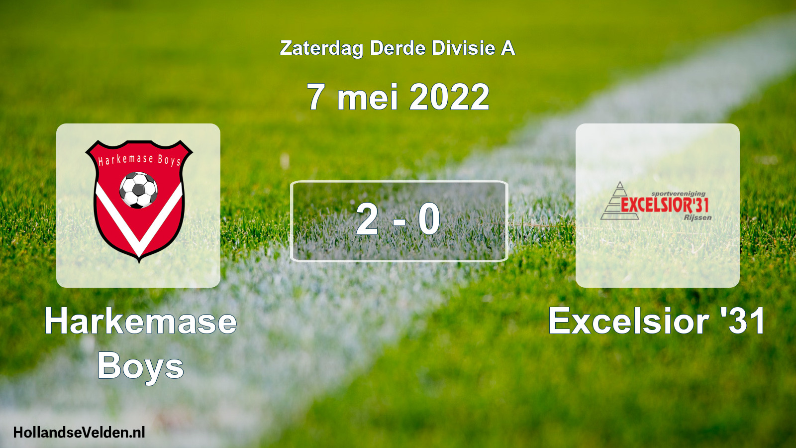 Gespeelde wedstrijd: Harkemase Boys - Excelsior '31 2 - 0 (7 mei 2022)