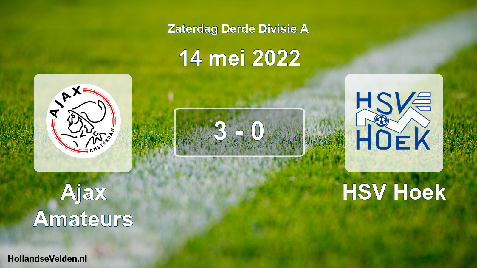 Gespeelde wedstrijd: Ajax Amateurs - HSV Hoek 3 - 0 (14 mei 2022)