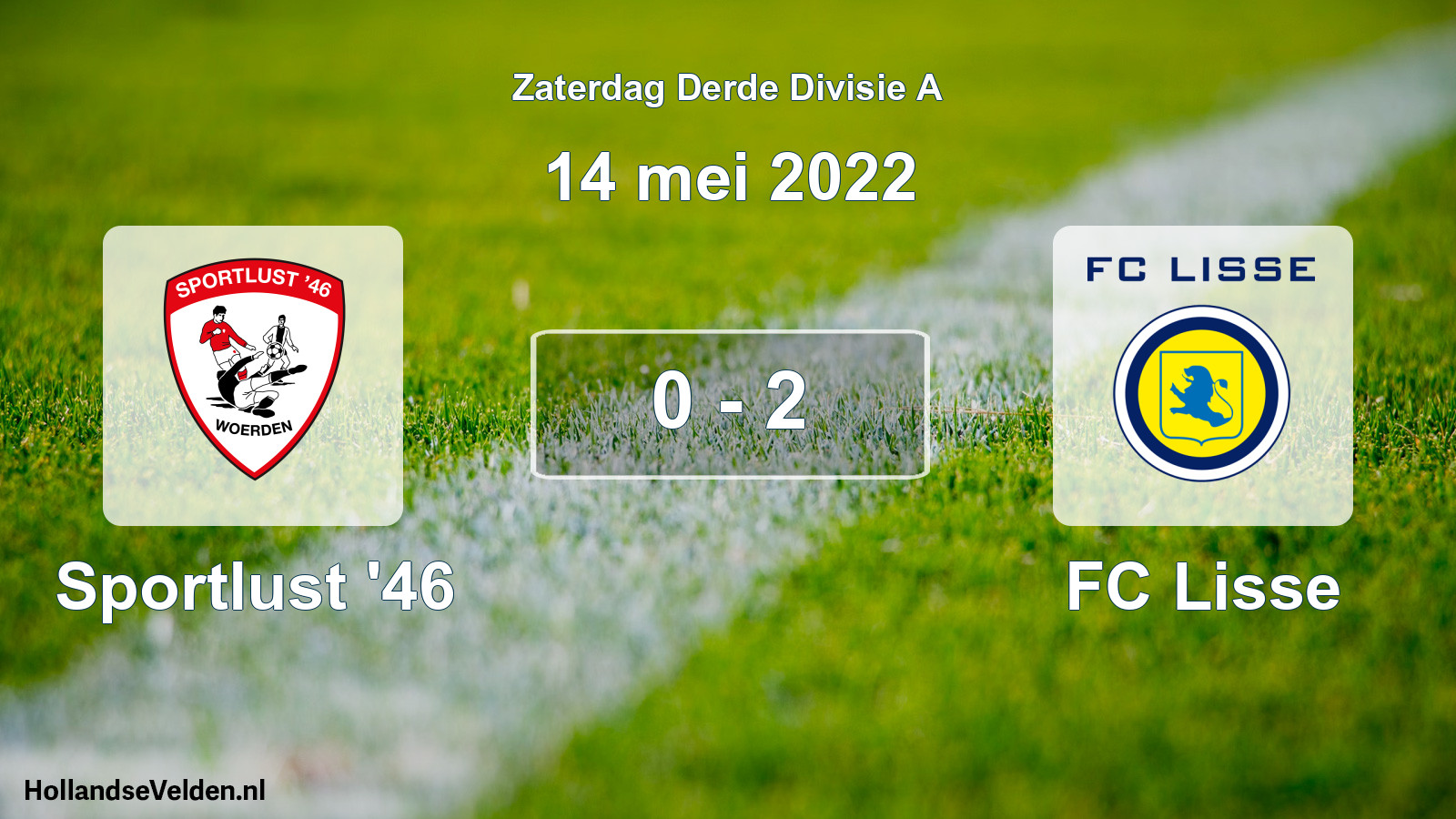 Gespeelde wedstrijd: Sportlust '46 - FC Lisse 0 - 2 (14 mei 2022)