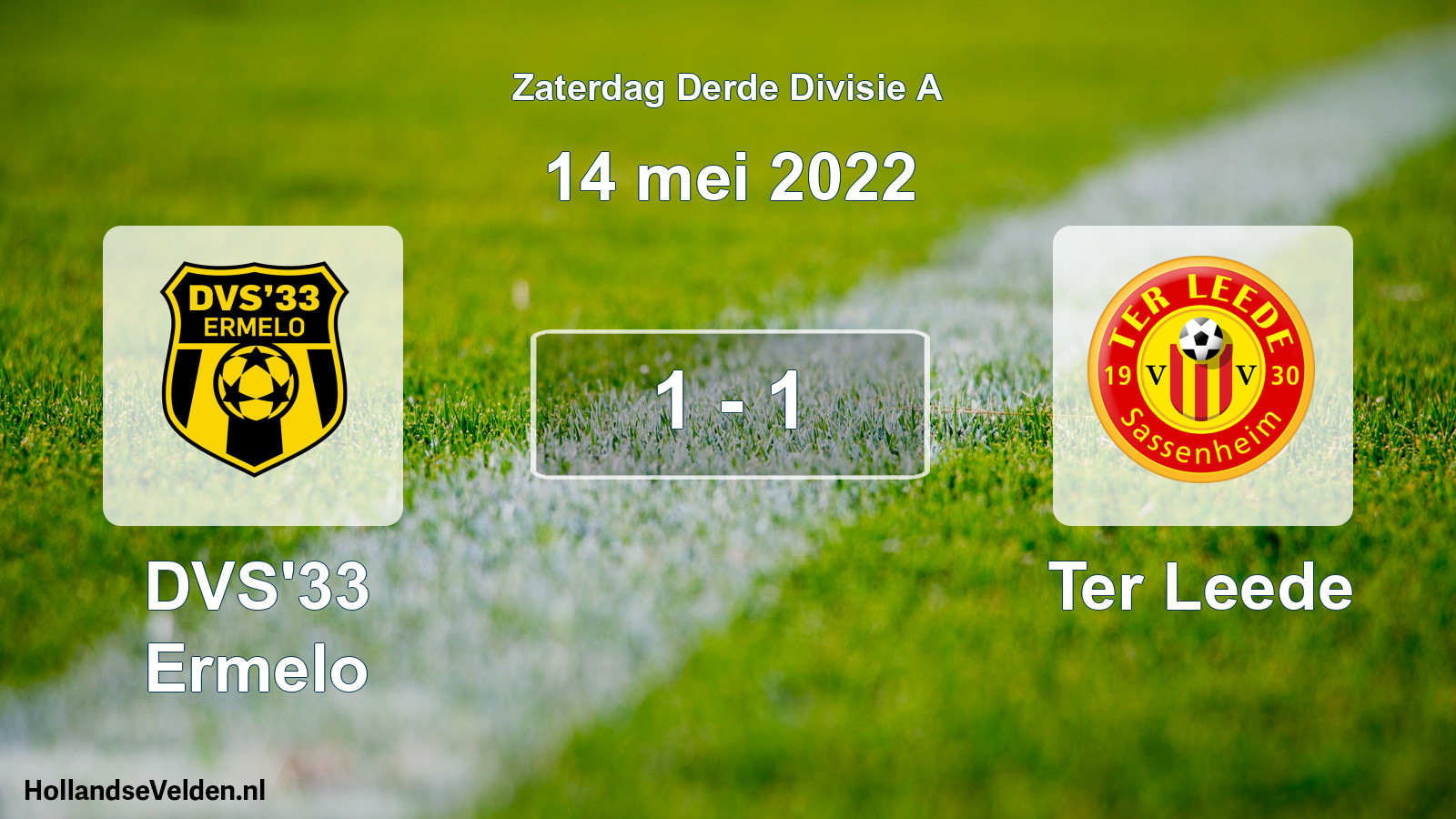 Gespeelde wedstrijd: DVS'33 Ermelo - Ter Leede 1 - 1 (14 mei 2022)