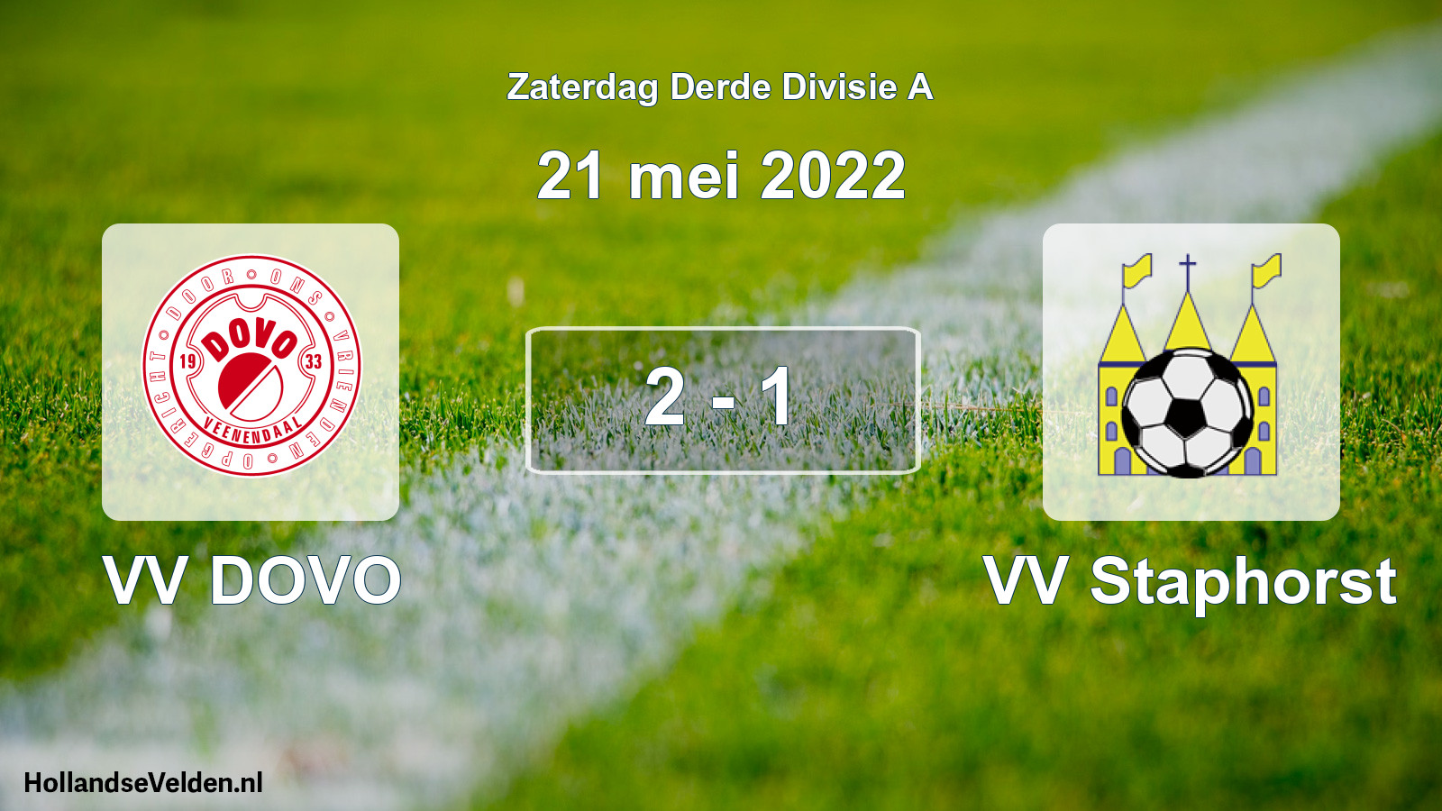 Gespeelde wedstrijd: VV DOVO - VV Staphorst 2 - 1 (21 mei 2022)