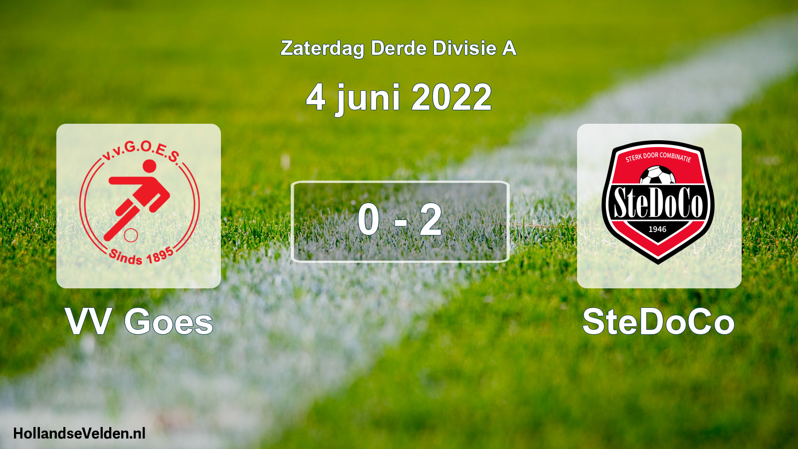 Gespeelde wedstrijd: VV Goes - SteDoCo 0 - 2 (4 juni 2022)
