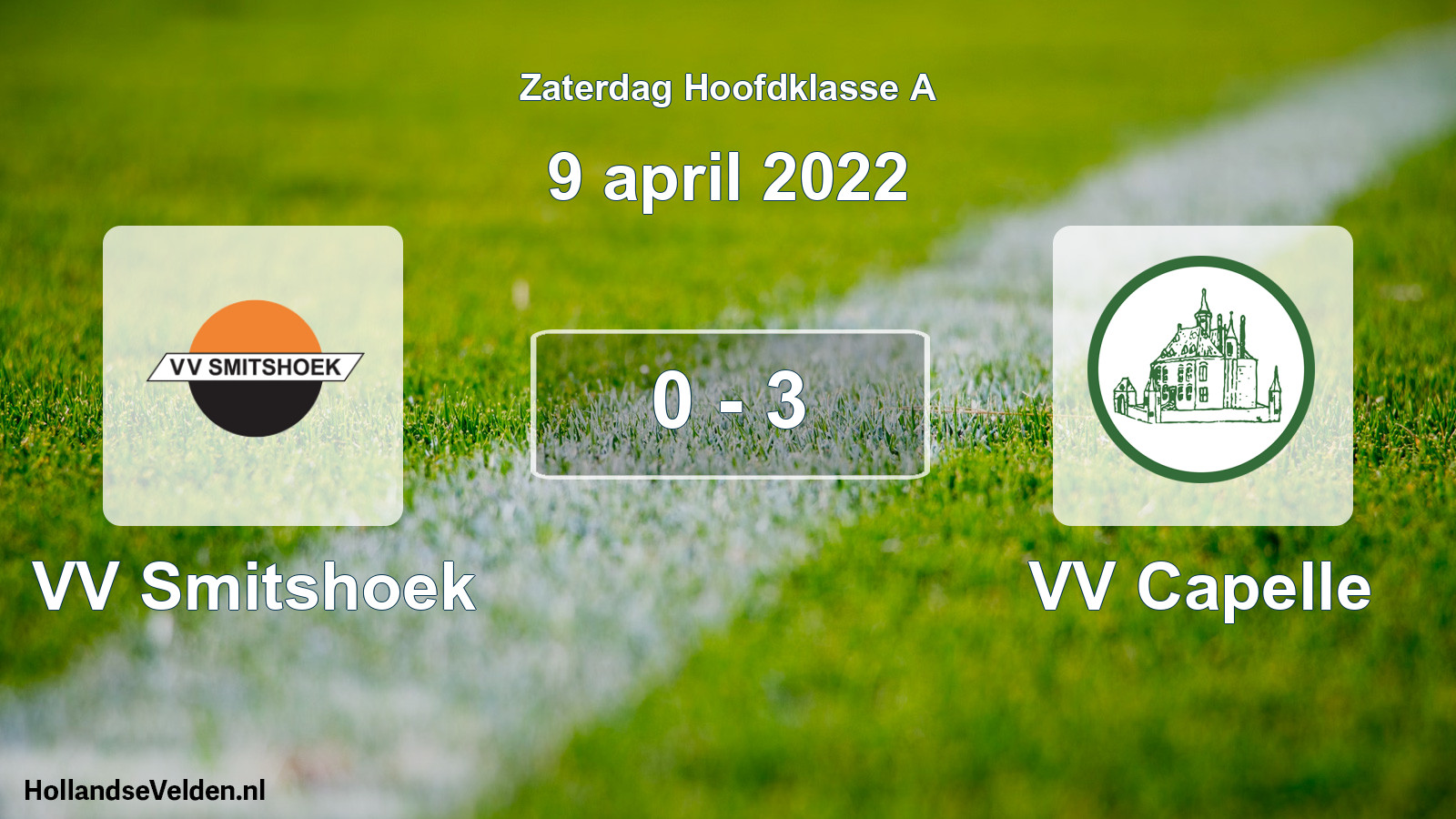 Gespeelde wedstrijd: VV Smitshoek - VV Capelle 0 - 3 (9 april 2022)