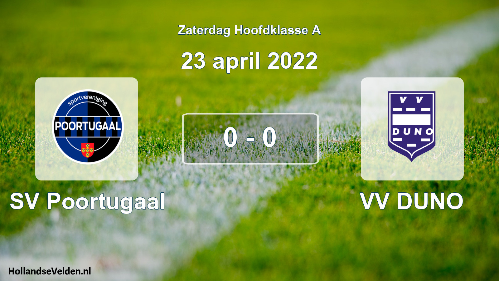 Gespeelde wedstrijd: SV Poortugaal - VV DUNO 0 - 0 (23 april 2022)
