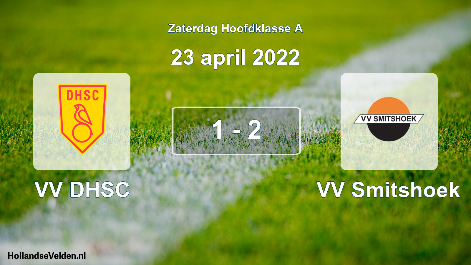 Gespeelde wedstrijd: VV DHSC - VV Smitshoek 1 - 2 (23 april 2022)