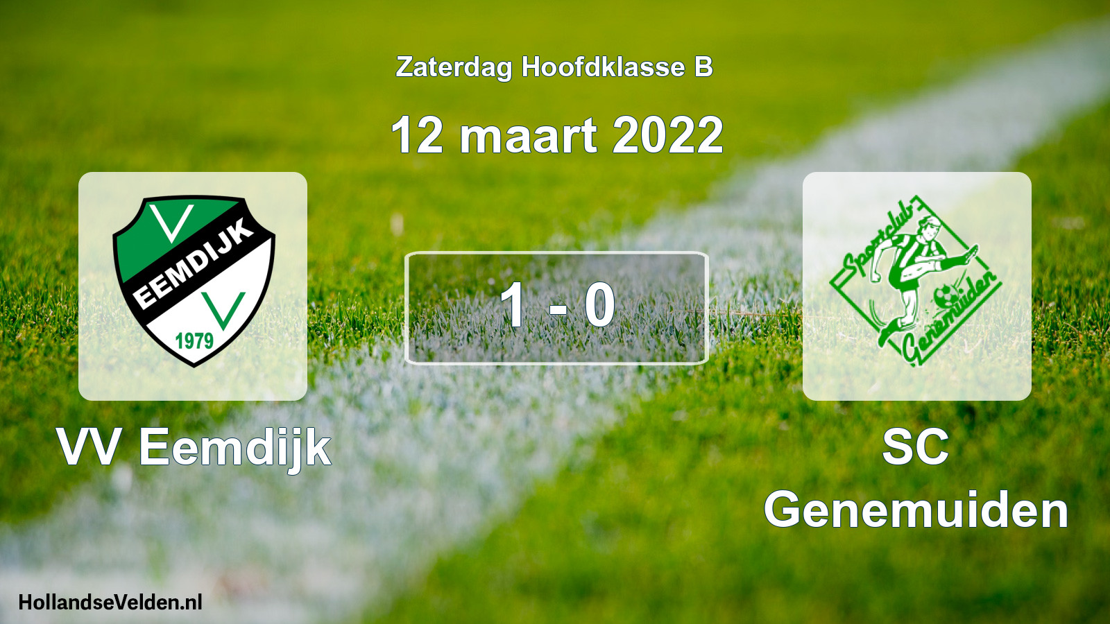 Gespeelde wedstrijd: VV Eemdijk - SC Genemuiden 1 - 0 (12 maart 2022)