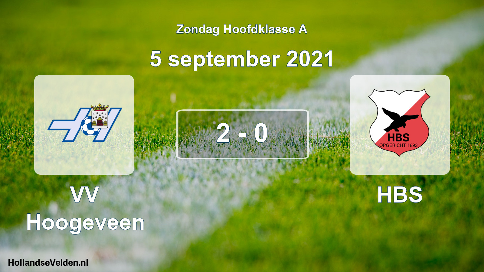 Gespeelde wedstrijd: VV Hoogeveen - HBS 2 - 0 (5 september 2021)