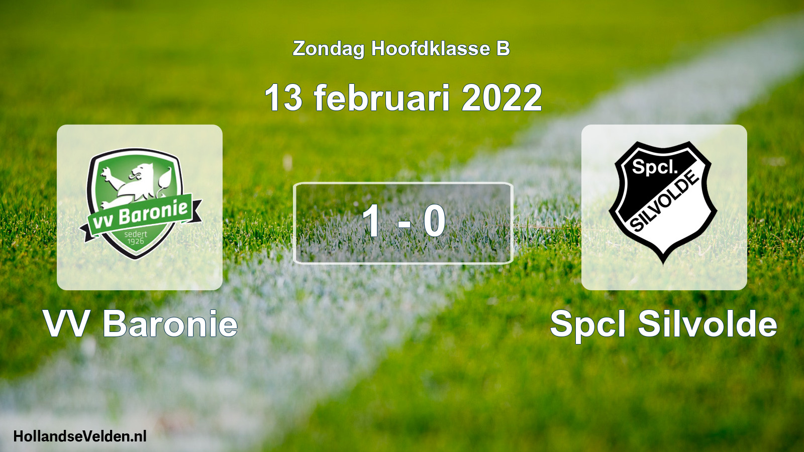 Gespeelde wedstrijd: VV Baronie - Spcl Silvolde 1 - 0 (13 februari 2022)
