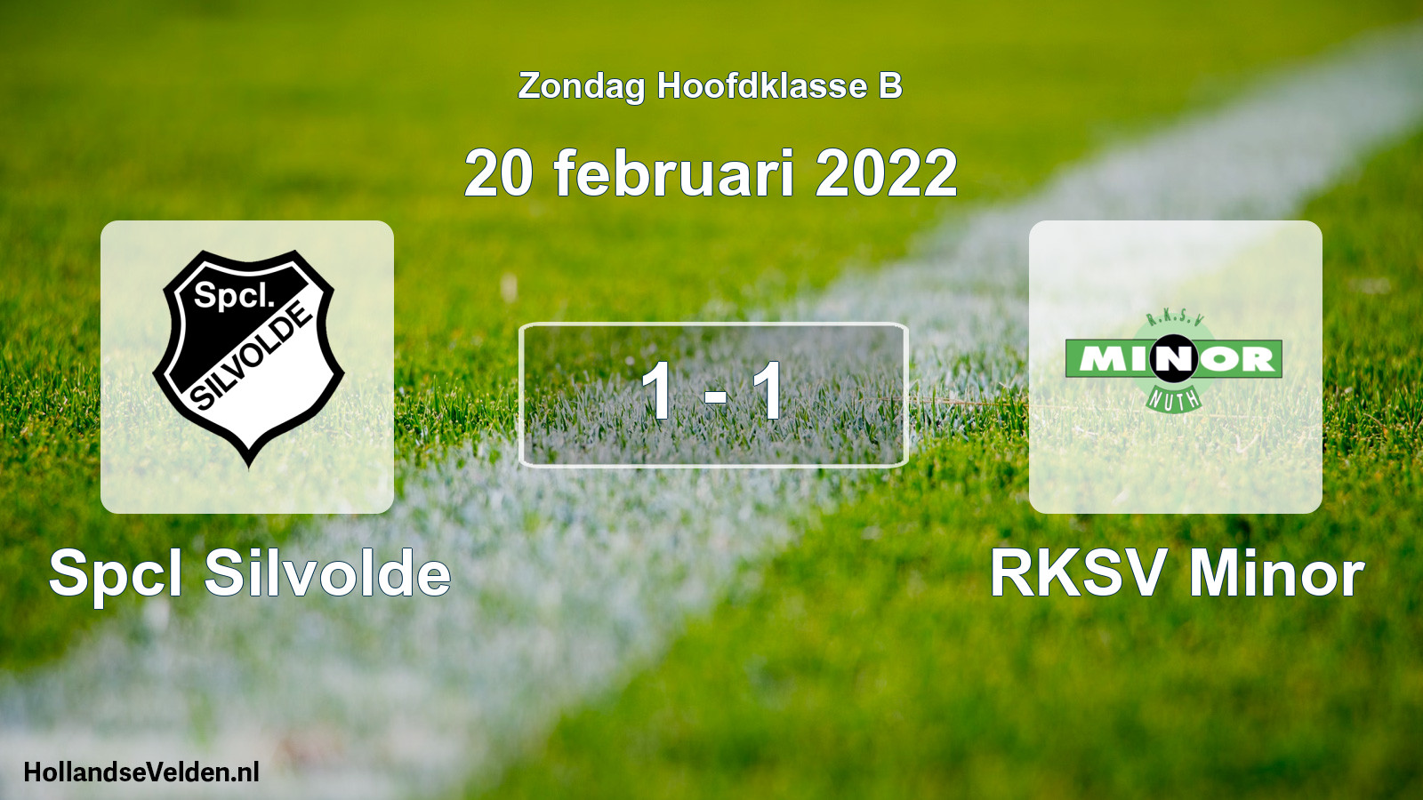 Gespeelde wedstrijd: Spcl Silvolde - RKSV Minor 1 - 1 (20 februari 2022)