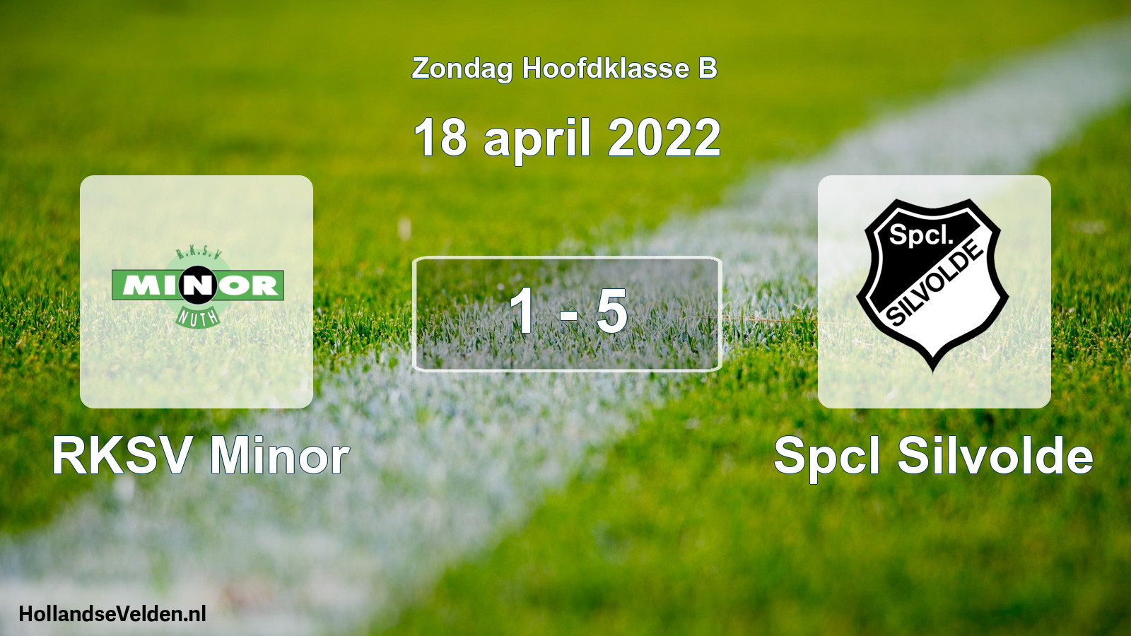 Gespeelde wedstrijd: RKSV Minor - Spcl Silvolde 1 - 5 (18 april 2022)