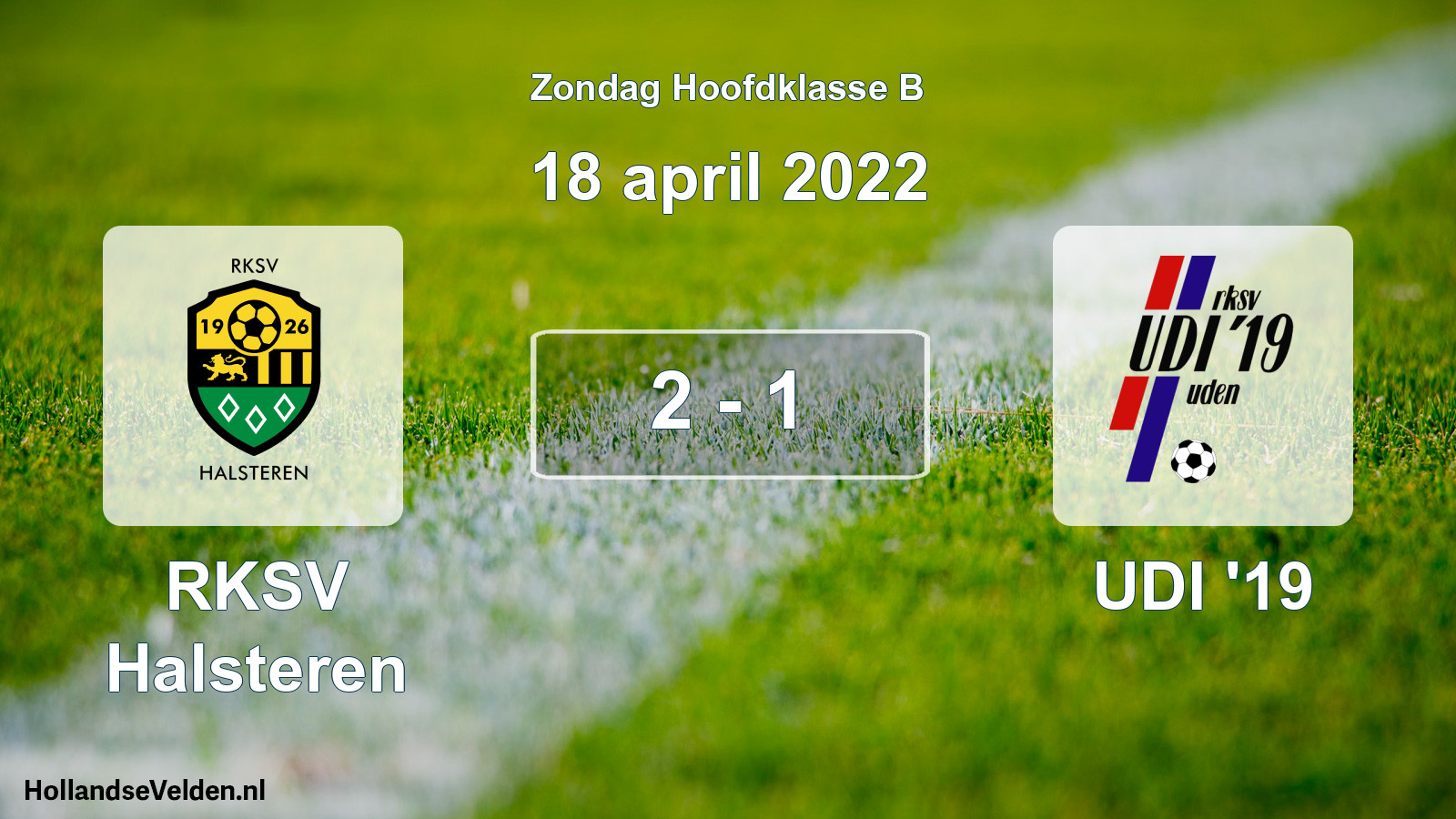 Gespeelde wedstrijd: RKSV Halsteren - UDI '19 2 - 1 (18 april 2022)