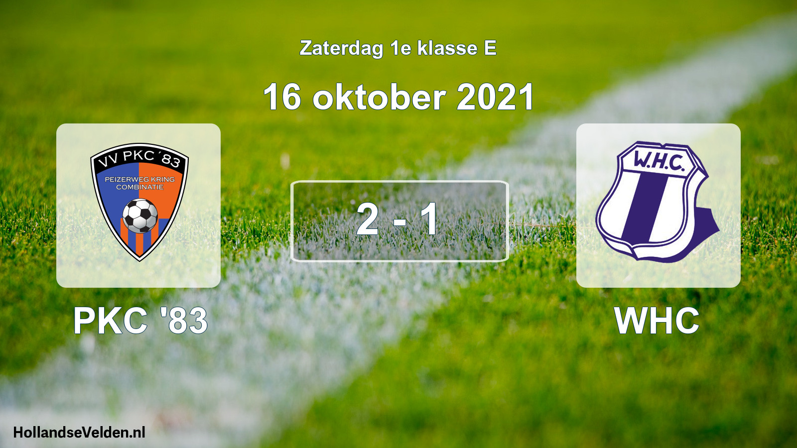 Gespeelde wedstrijd: PKC '83 - WHC 2 - 1 (16 oktober 2021)