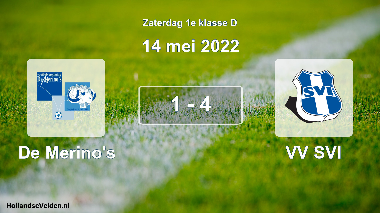Gespeelde wedstrijd: De Merino's - VV SVI 1 - 4 (14 mei 2022)