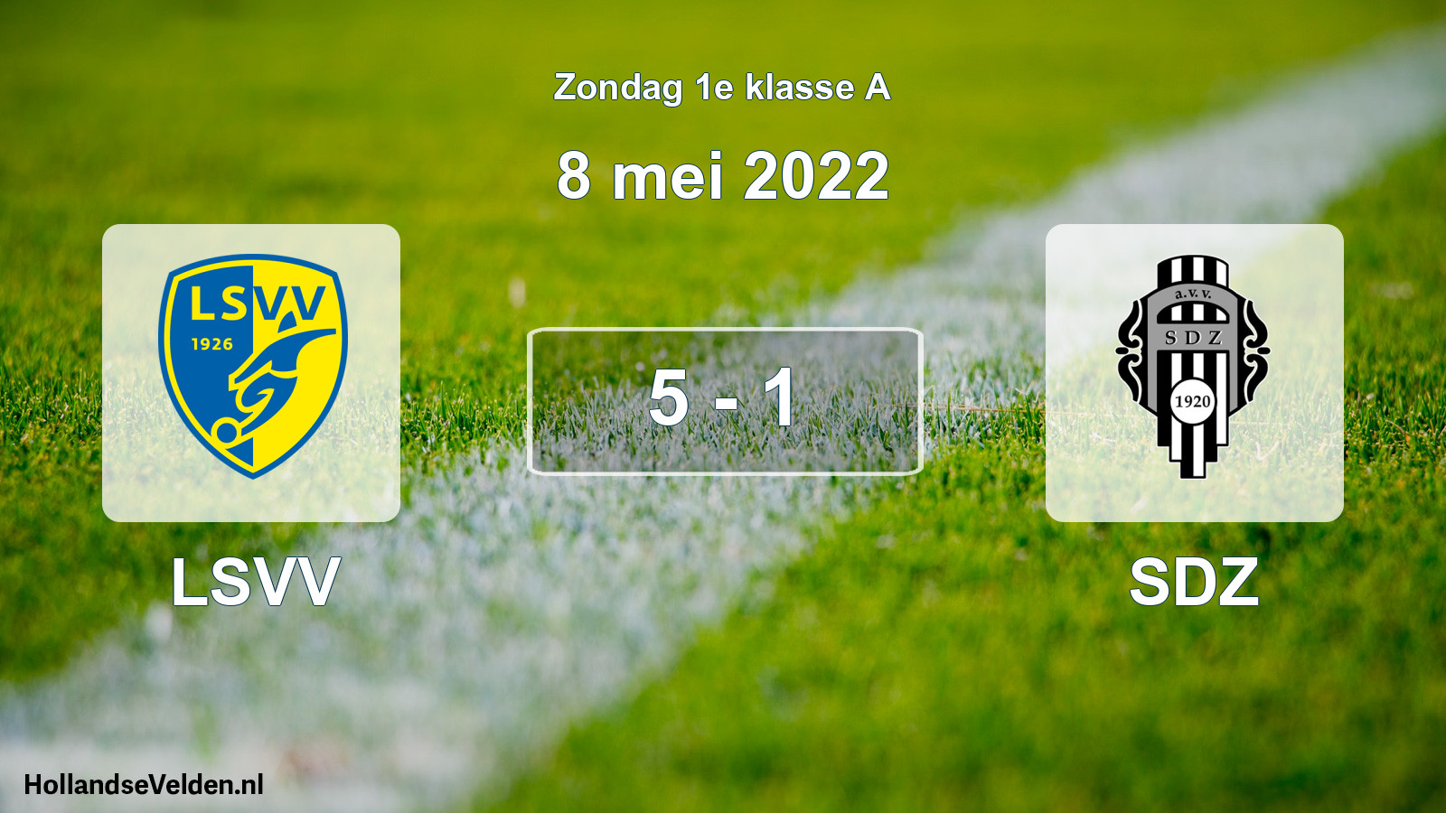Gespeelde wedstrijd: LSVV - SDZ 5 - 1 (8 mei 2022)