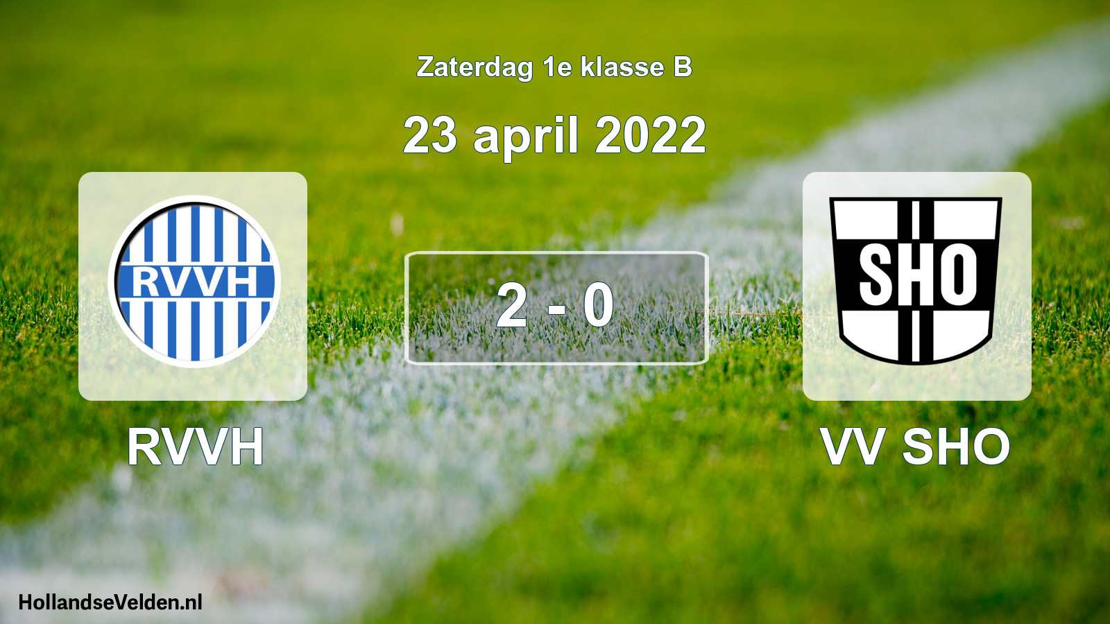 Gespeelde wedstrijd: RVVH - VV SHO 2 - 0 (23 april 2022)