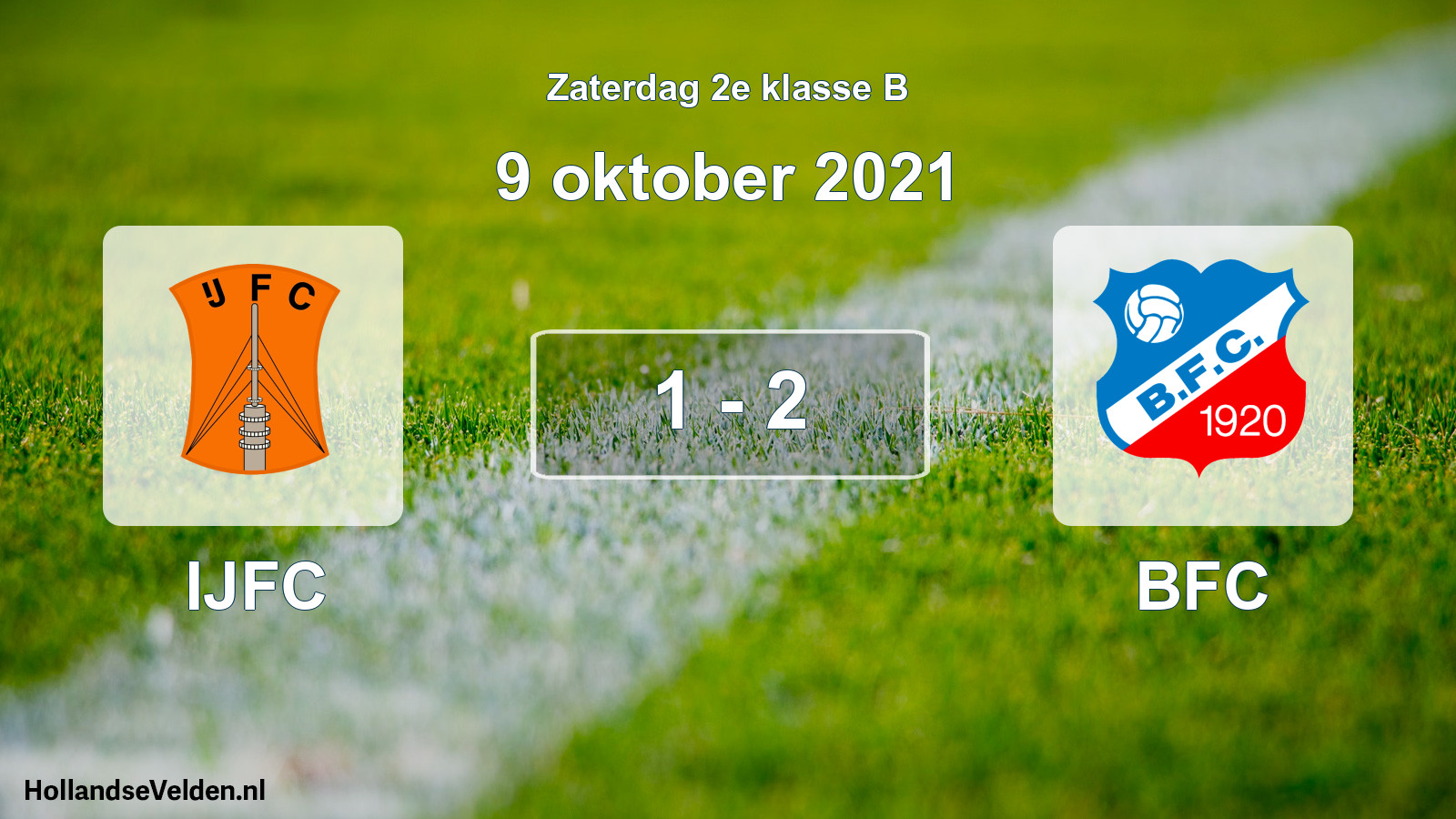 Gespeelde wedstrijd: IJFC - BFC 1 - 2 (9 oktober 2021)