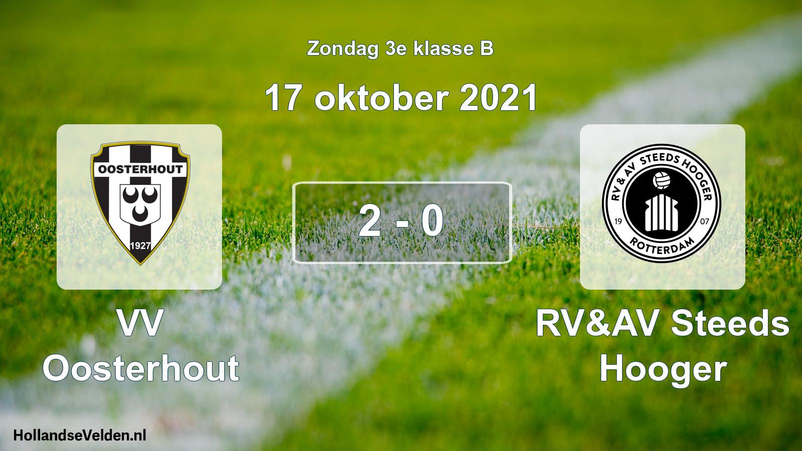 Gespeelde wedstrijd: VV Oosterhout - RV&AV Steeds Hooger 2 - 0 (17 oktober 2021)