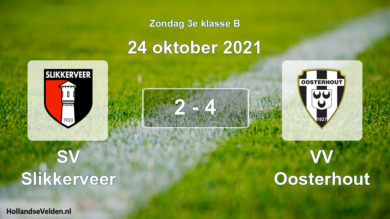 Gespeelde wedstrijd: SV Slikkerveer - VV Oosterhout 2 - 4 (24 oktober 2021)