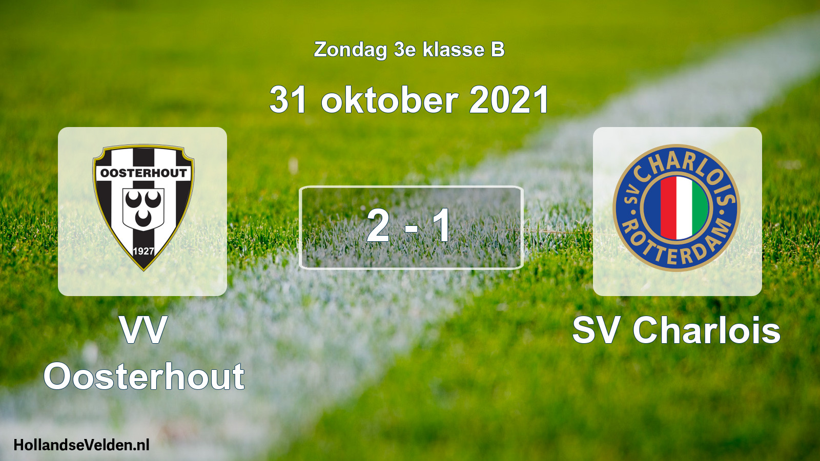 Gespeelde wedstrijd: VV Oosterhout - SV Charlois 2 - 1 (31 oktober 2021)