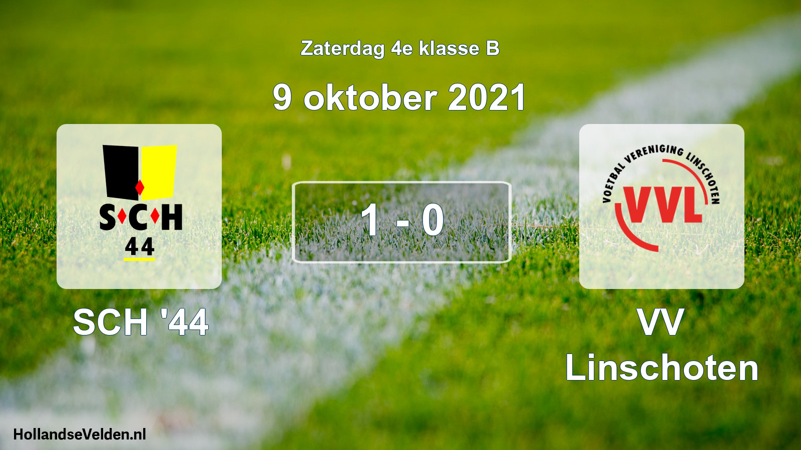 Gespeelde wedstrijd: SCH '44 - VV Linschoten 1 - 0 (9 oktober 2021)