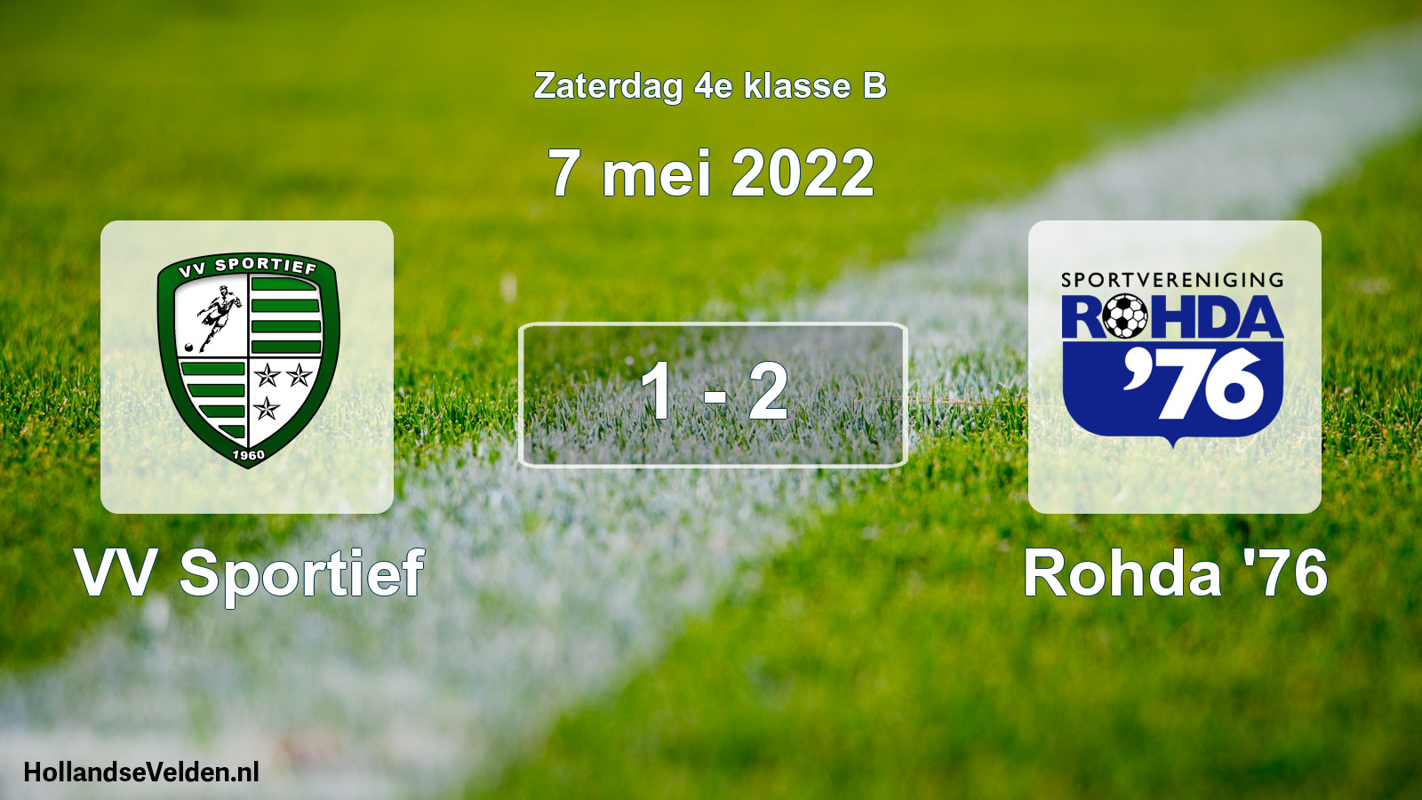 Gespeelde wedstrijd: VV Sportief - Rohda '76 1 - 2 (7 mei 2022)