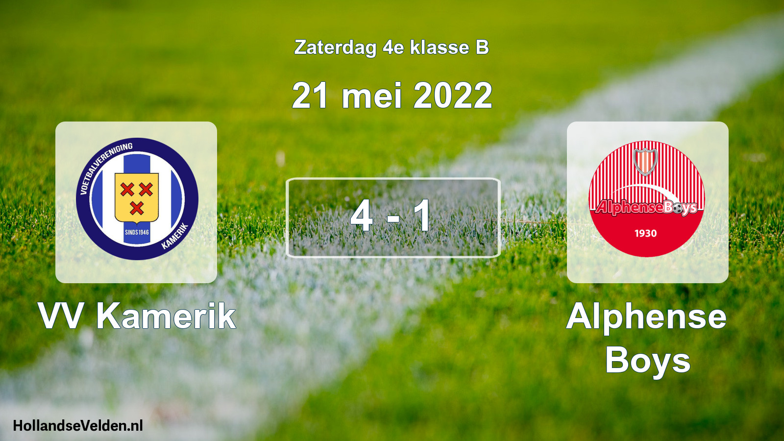 Gespeelde wedstrijd: VV Kamerik - Alphense Boys 4 - 1 (21 mei 2022)