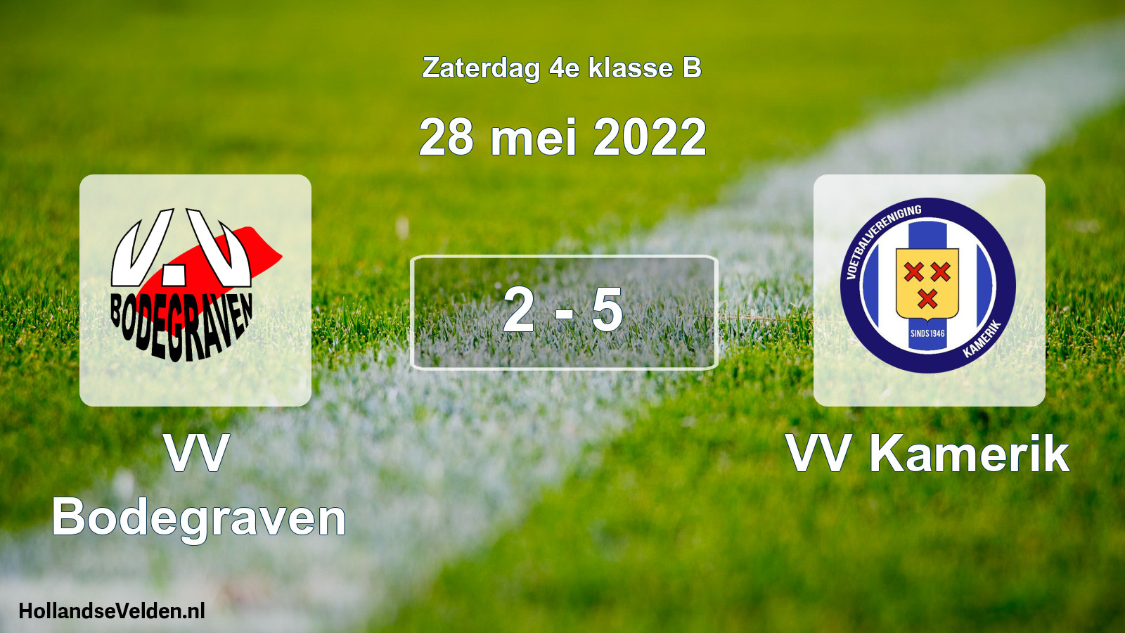 Gespeelde wedstrijd: VV Bodegraven - VV Kamerik 2 - 5 (28 mei 2022)