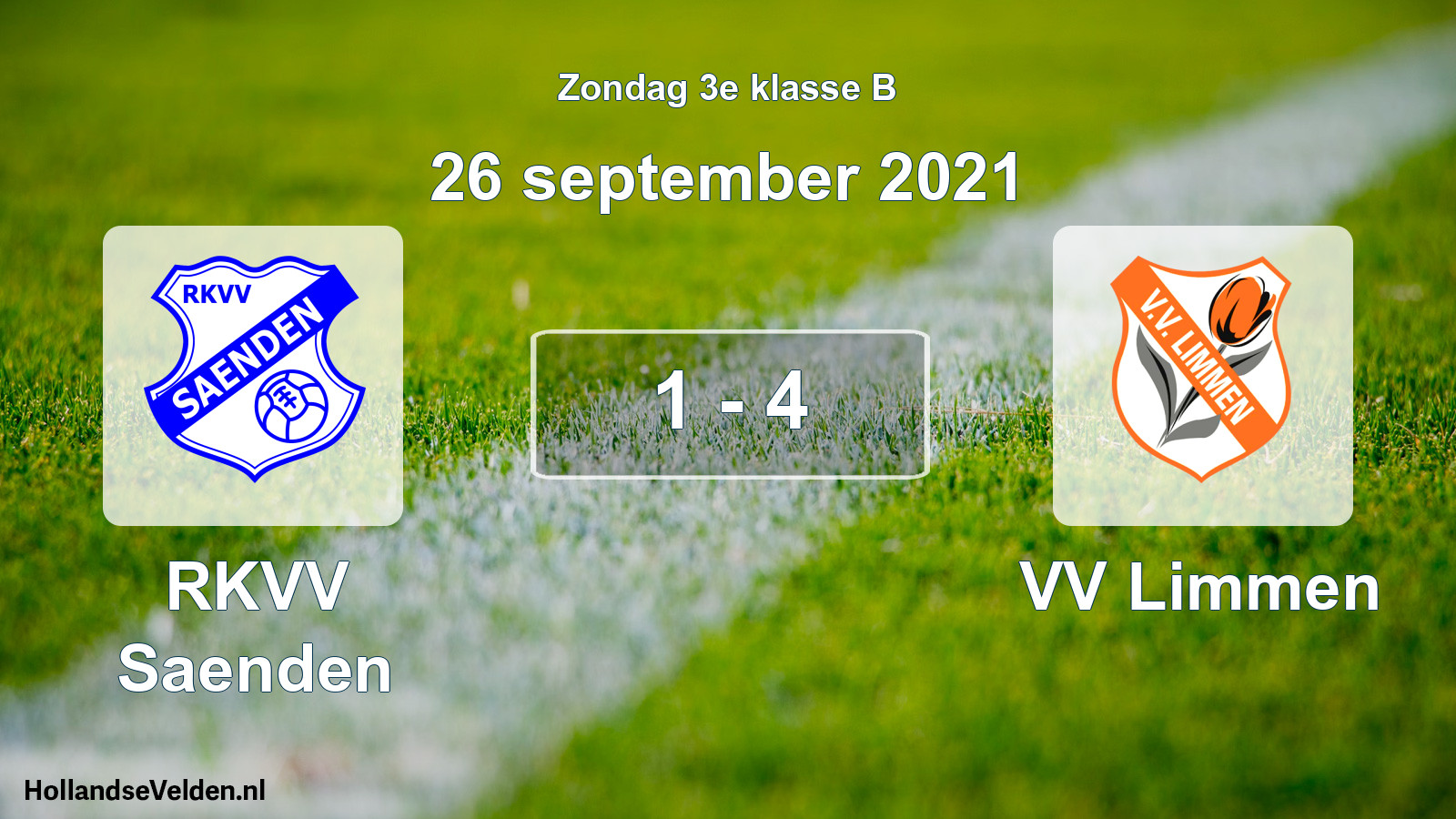Gespeelde wedstrijd: RKVV Saenden - VV Limmen 1 - 4 (26 september 2021)