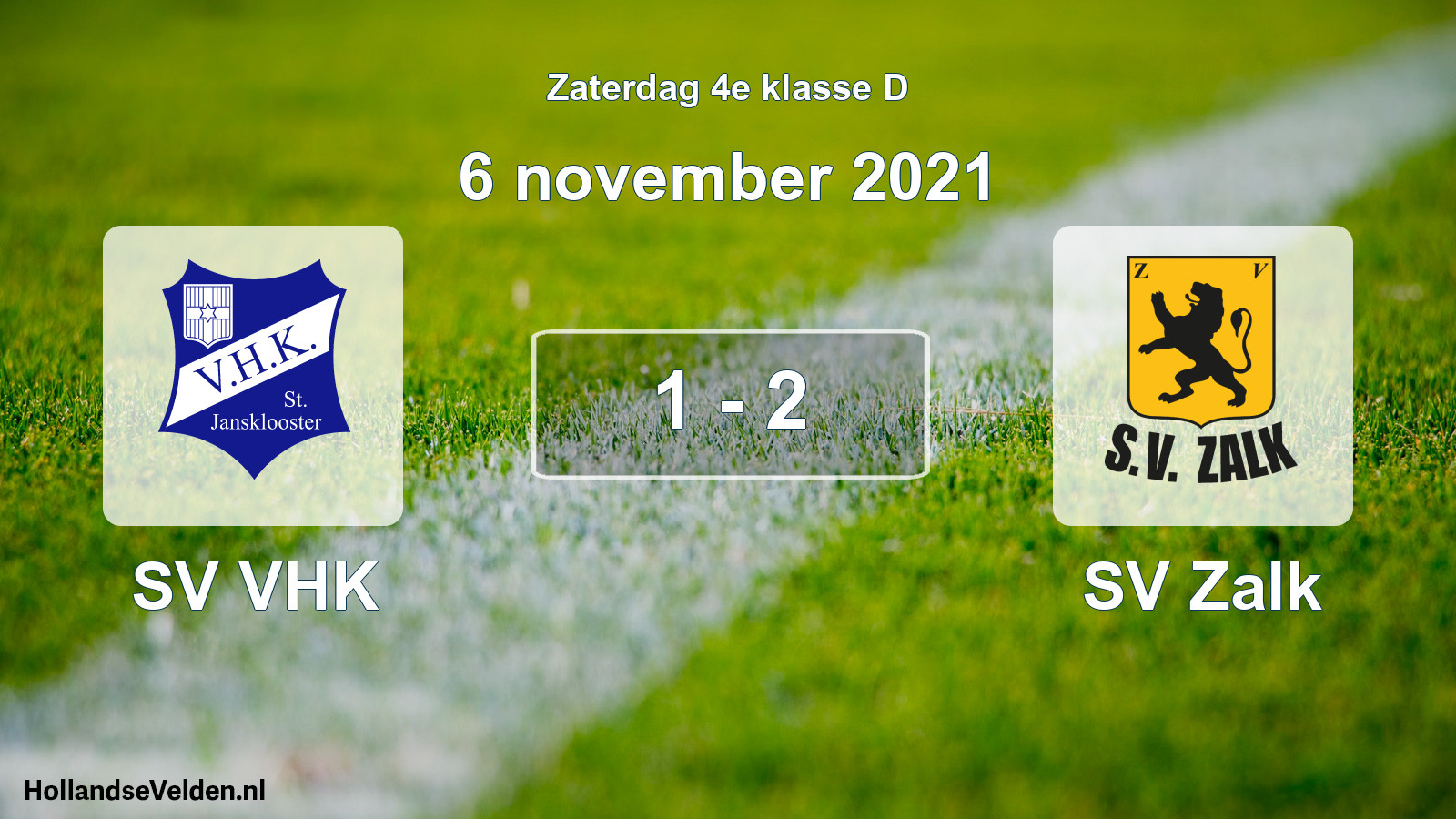 Gespeelde wedstrijd: SV VHK - SV Zalk 1 - 2 (6 november 2021)