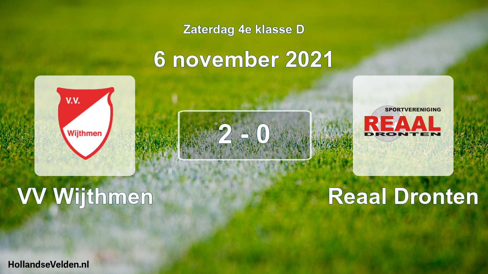 Gespeelde wedstrijd: VV Wijthmen - Reaal Dronten 2 - 0 (6 november 2021)