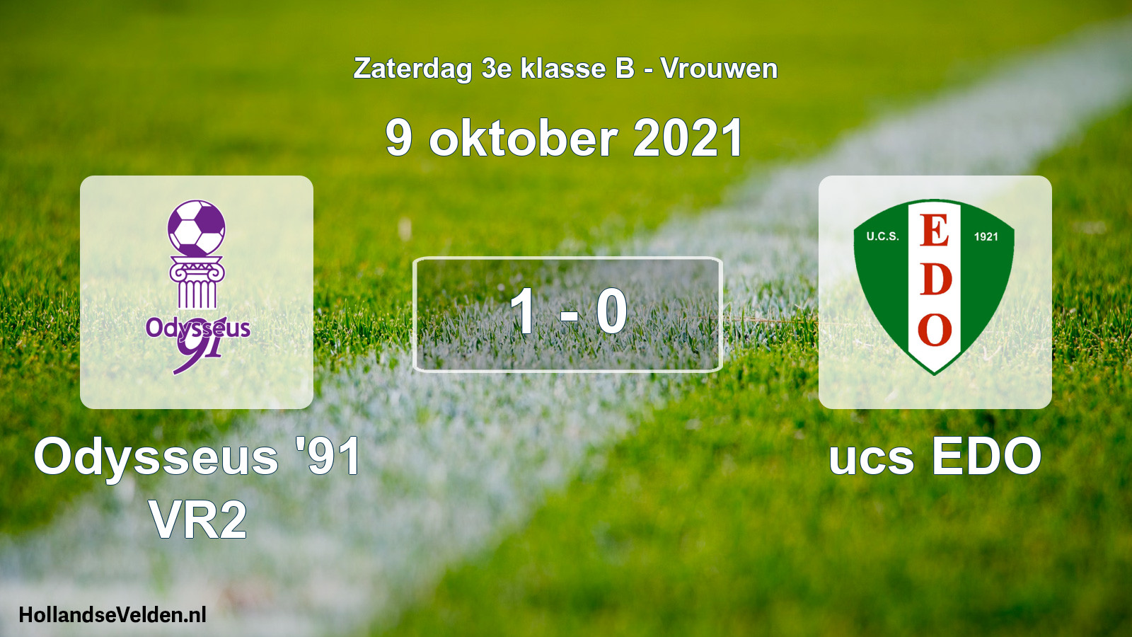 Gespeelde wedstrijd: Odysseus '91 VR2 - ucs EDO 1 - 0 (9 oktober 2021)