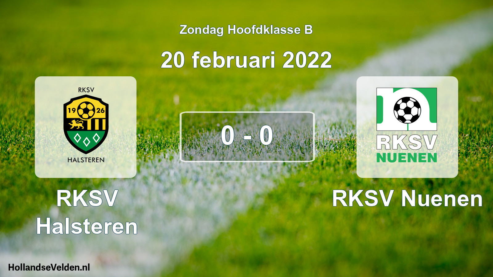 Gespeelde wedstrijd: RKSV Halsteren - RKSV Nuenen 0 - 0 (20 februari 2022)