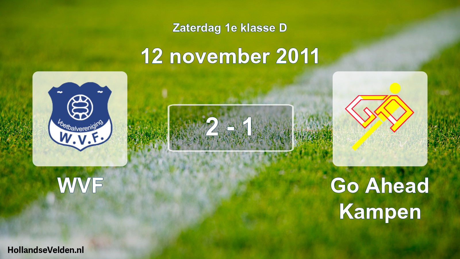 Gespeelde wedstrijd: WVF - Go Ahead Kampen 2 - 1 (12 november 2011)