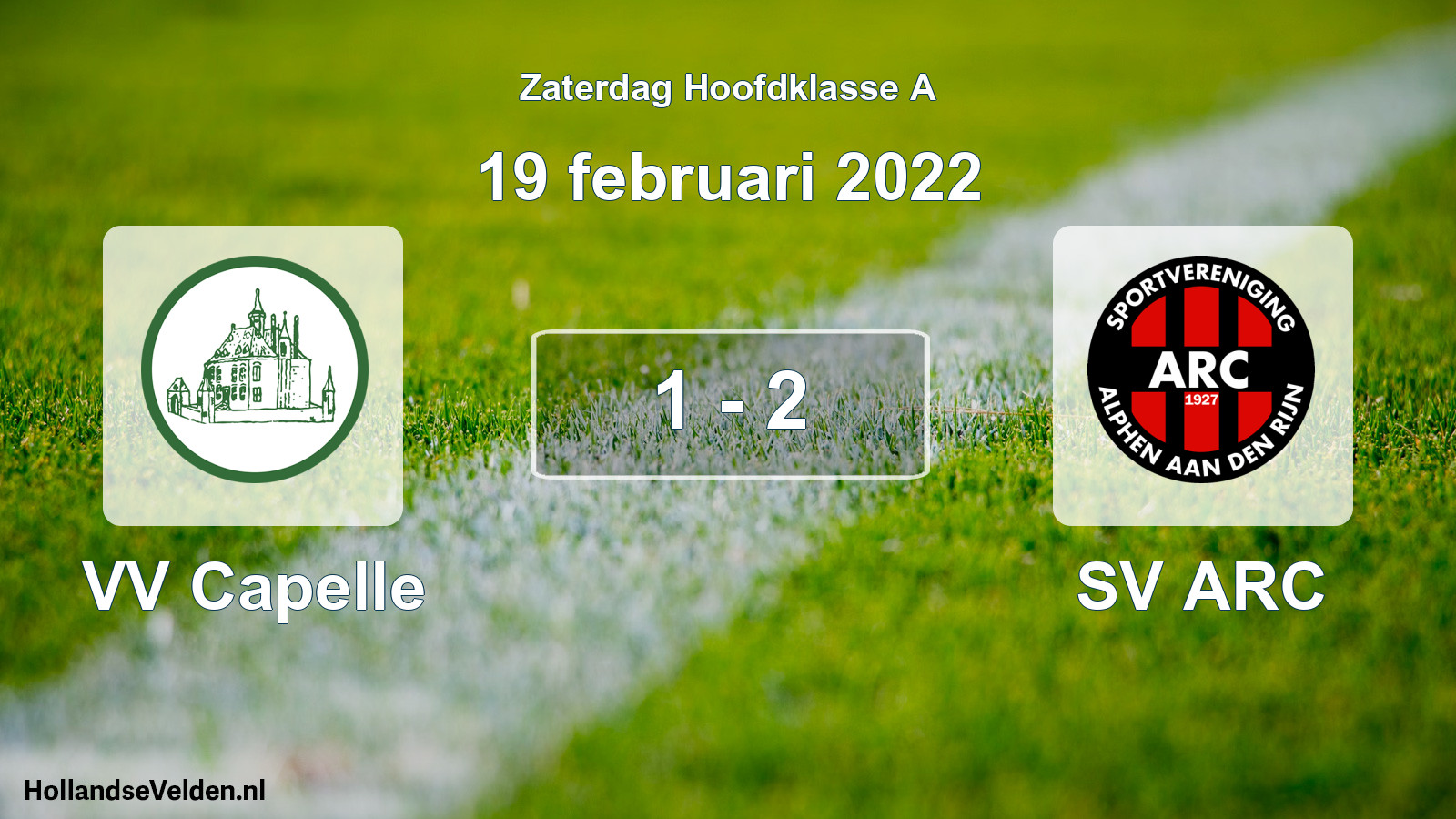 Gespeelde wedstrijd: VV Capelle - SV ARC 1 - 2 (19 februari 2022)