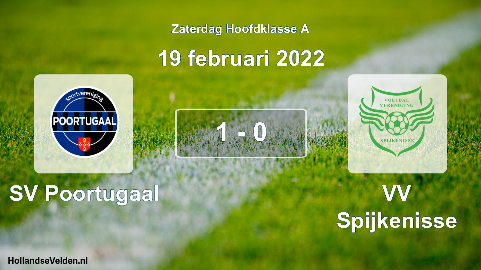 Gespeelde wedstrijd: SV Poortugaal - VV Spijkenisse 1 - 0 (19 februari 2022)