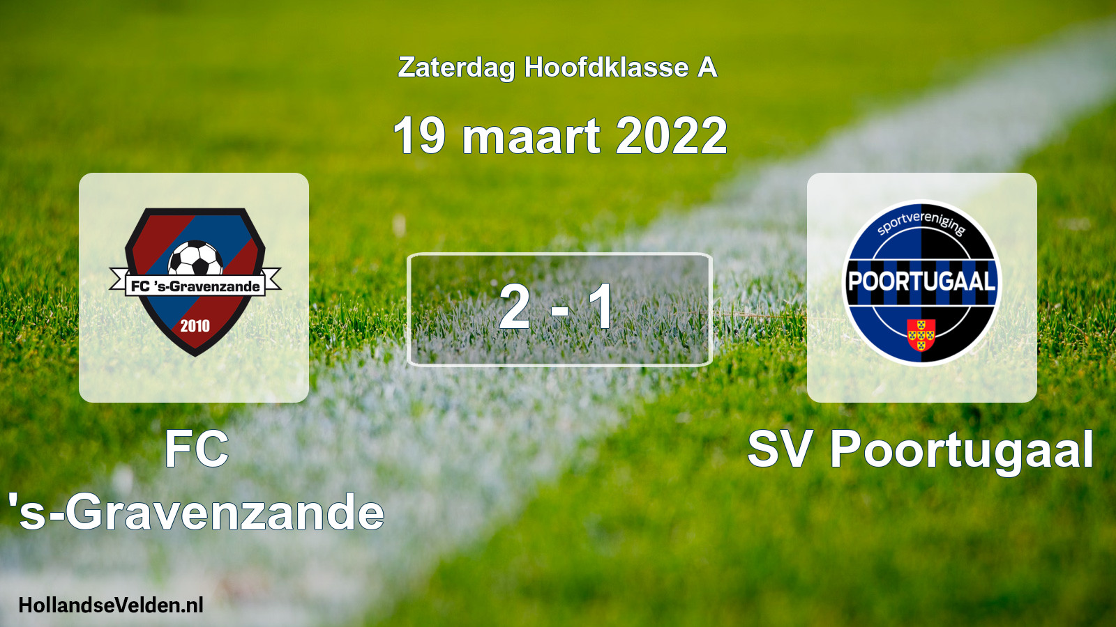 Gespeelde wedstrijd: FC 's-Gravenzande - SV Poortugaal 2 - 1 (19 maart 2022)