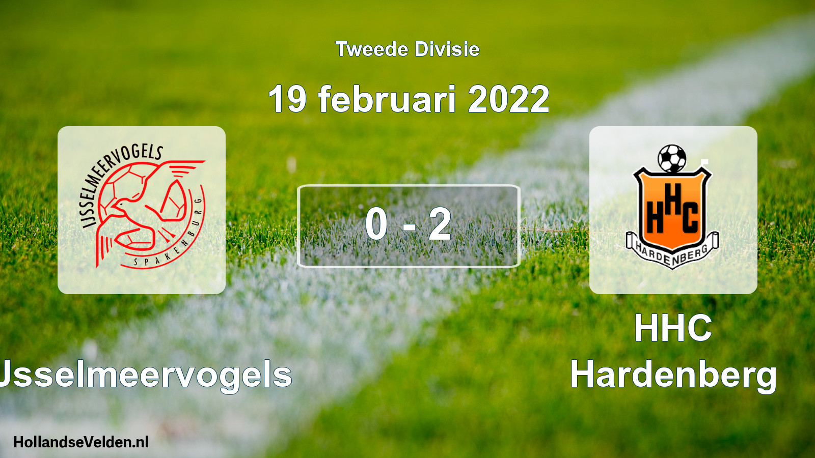 Gespeelde wedstrijd: IJsselmeervogels - HHC Hardenberg 0 - 2 (19 februari 2022)