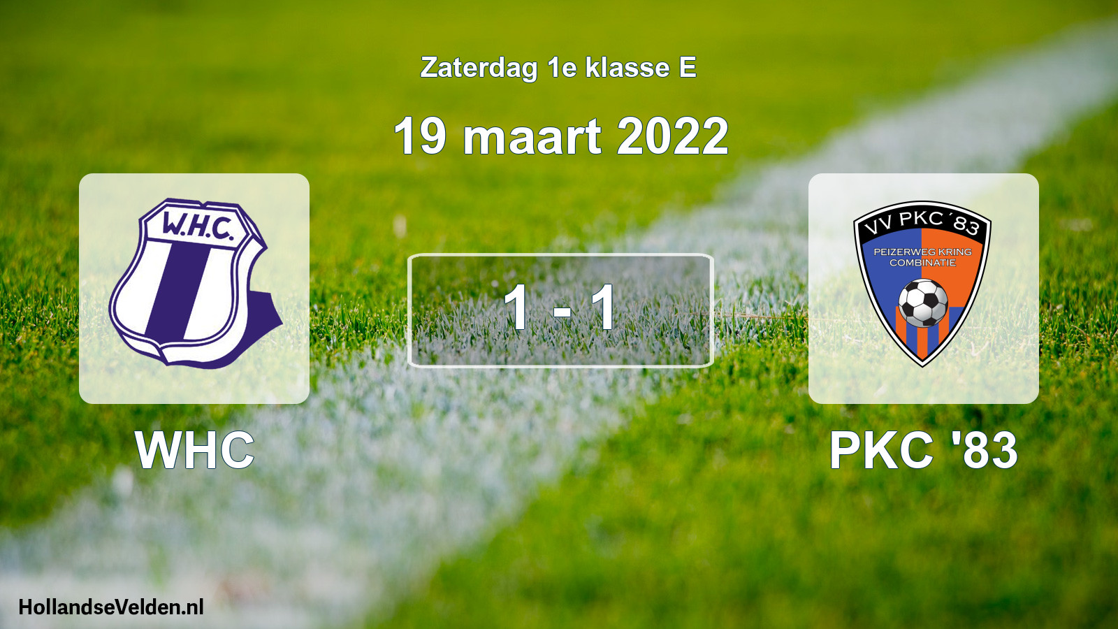 Gespeelde wedstrijd: WHC - PKC '83 1 - 1 (19 maart 2022)
