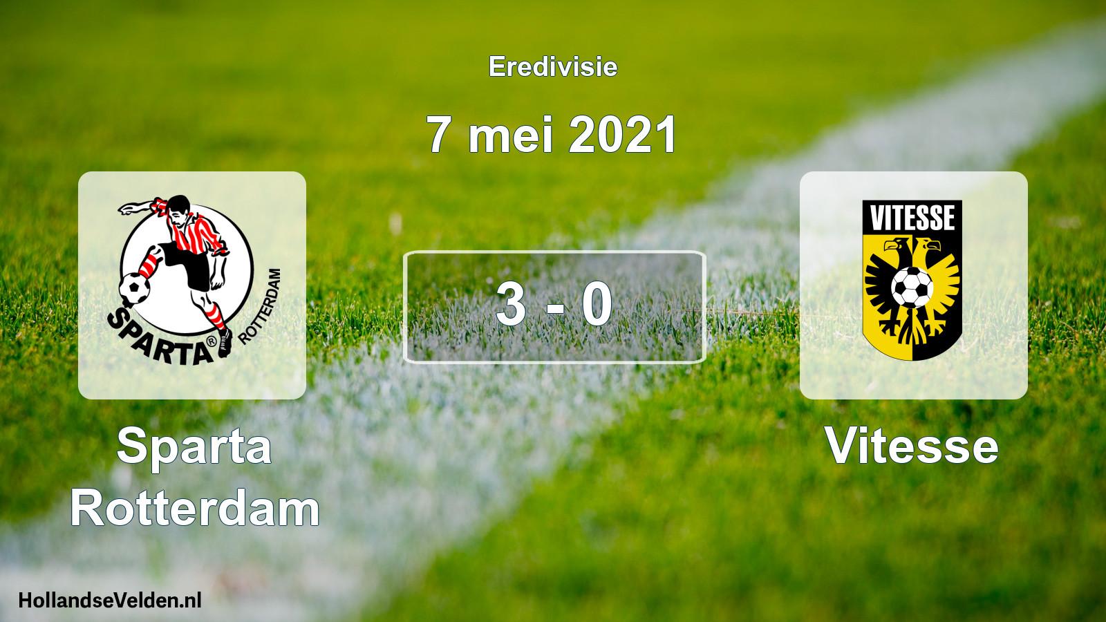 Gespeelde wedstrijd: Sparta Rotterdam - Vitesse 3 - 0 (7 mei 2021)