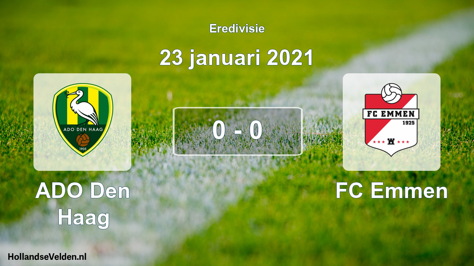 Gespeelde wedstrijd: ADO Den Haag - FC Emmen 0 - 0 (23 januari 2021)