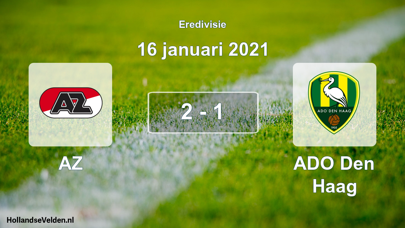 Gespeelde wedstrijd: AZ - ADO Den Haag 2 - 1 (16 januari 2021)