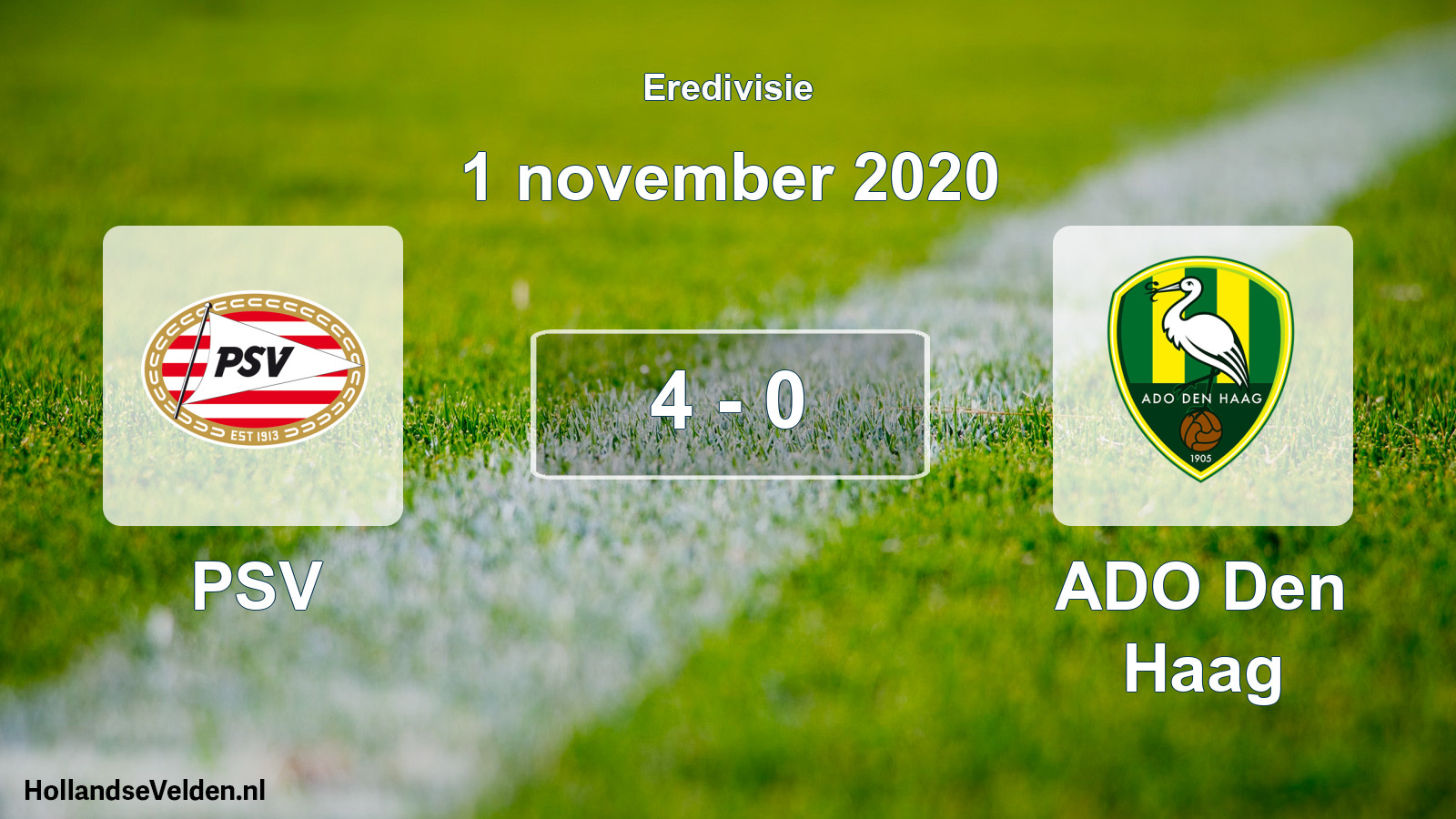 Gespeelde wedstrijd: PSV - ADO Den Haag 4 - 0 (1 november 2020)